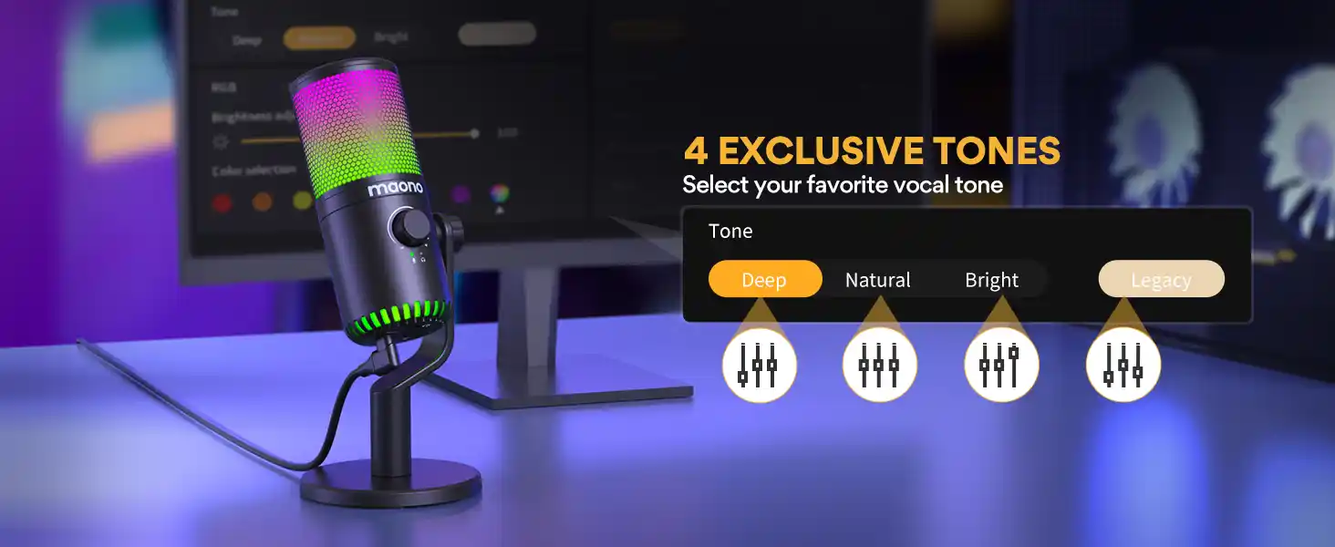 MAONO DM30 RGB USB microphone for streaming