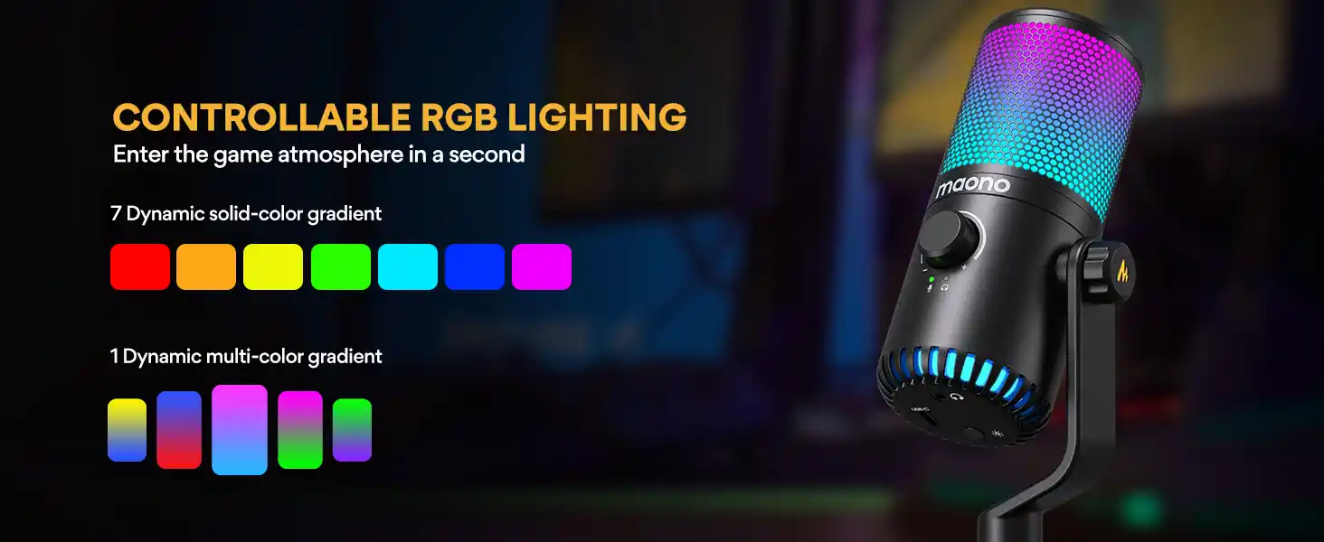 MAONO DM30 RGB Microphone with MAONO LINK software