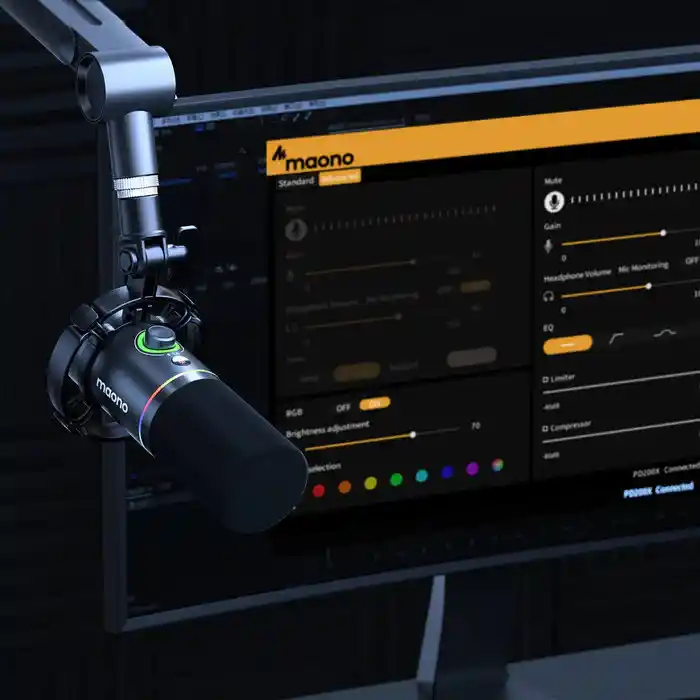 MAONO PD200XS Dynamic Microphone with adjustable boom arm