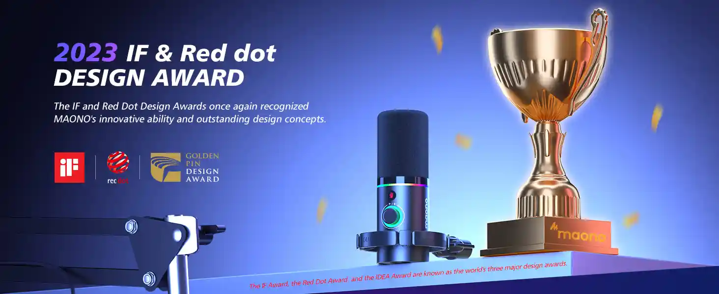 MAONO PD200XS Dynamic Microphone Kit equipped with cardioid polar pattern and noise reduction for studio-quality audio