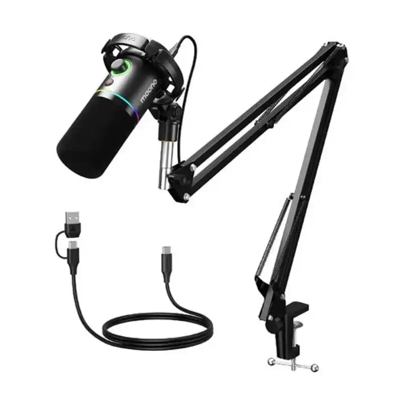 maono-pd200xs-dynamic-microphone-kit (7) MAONO PD200XS Dynamic Microphone Kit with USB/XLR connectivity for professional podcasting, streaming, and YouTube recording