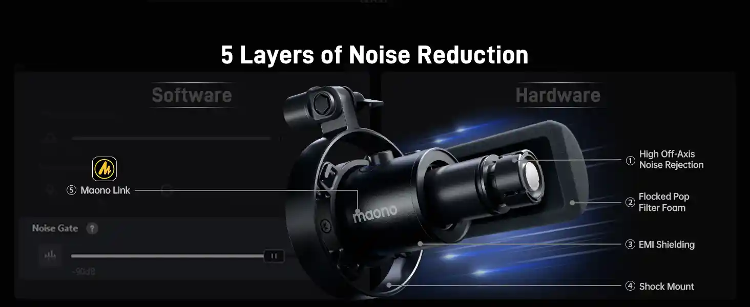 MAONO PD300X Dynamic Microphone used for vocal recording in home studio