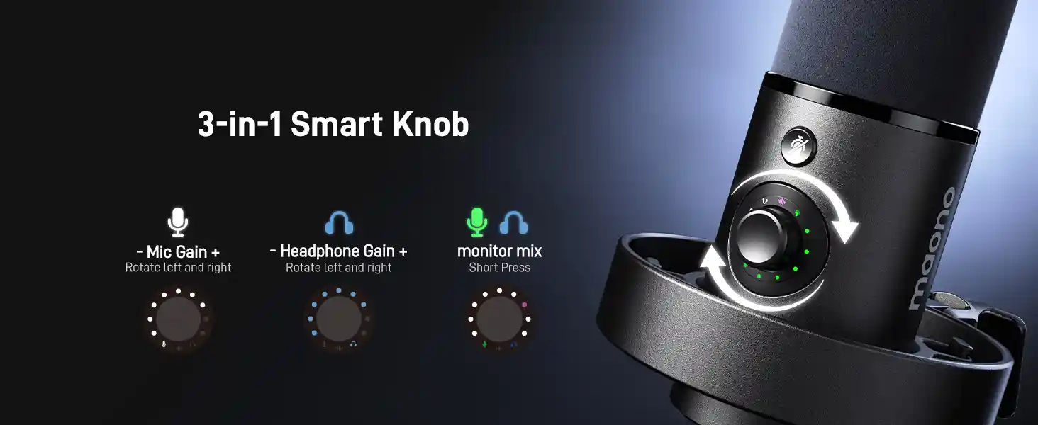 MAONO PD300X Dynamic Microphone with shock mount and foam windscreen