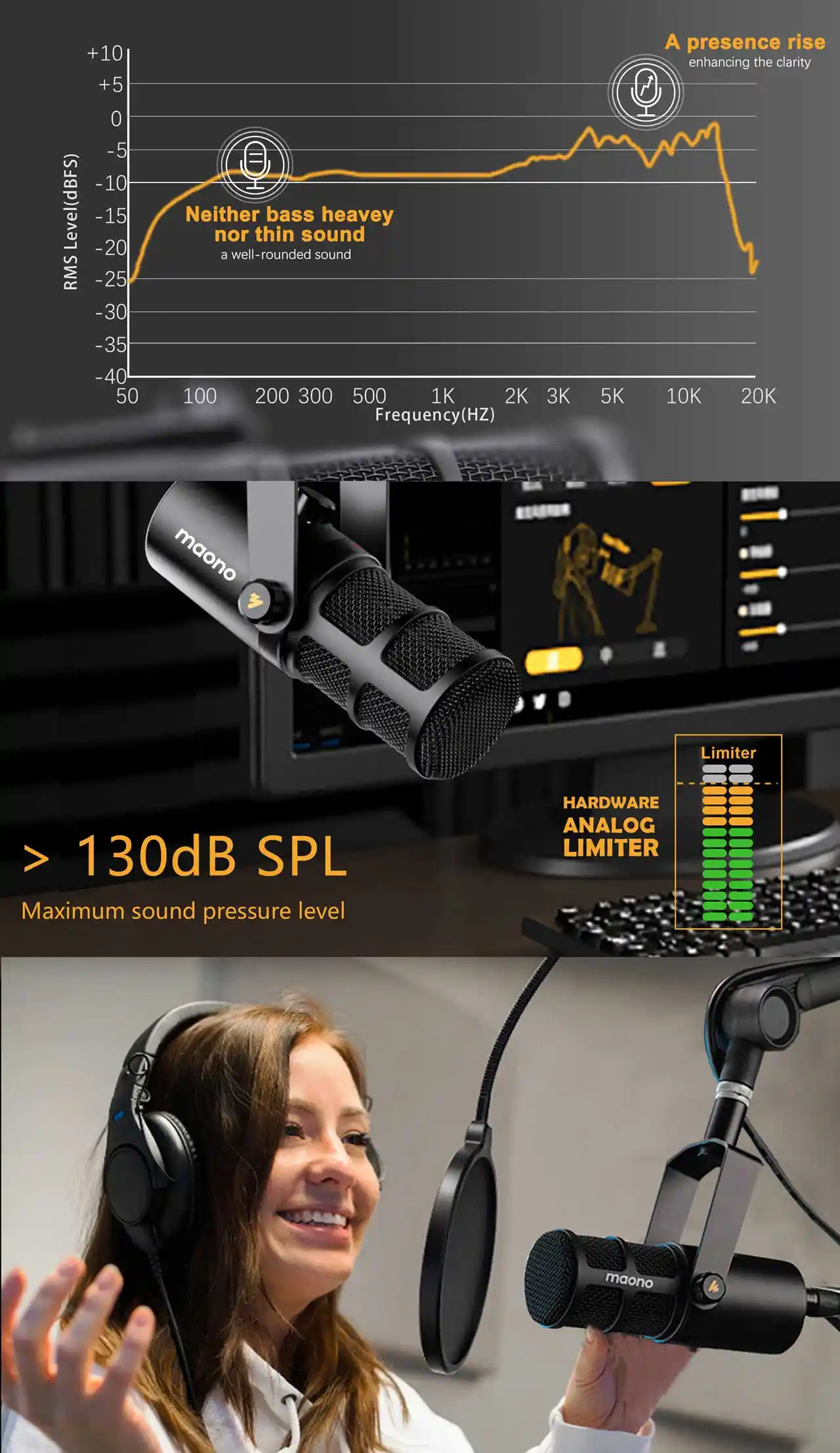 MAONO PD400X USB/XLR gaming microphone for home studio