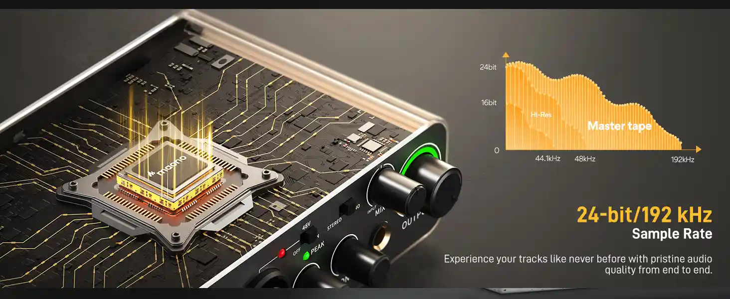 MAONO PS22 USB Audio Interface 24bit 192kHz studio quality