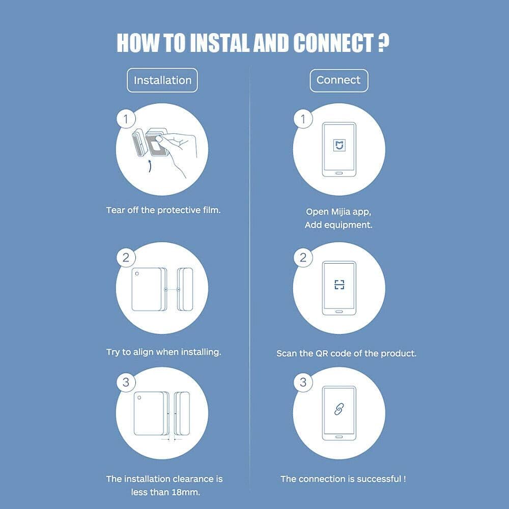 Mi Door and Window Sensor 2 mounted on wooden door
