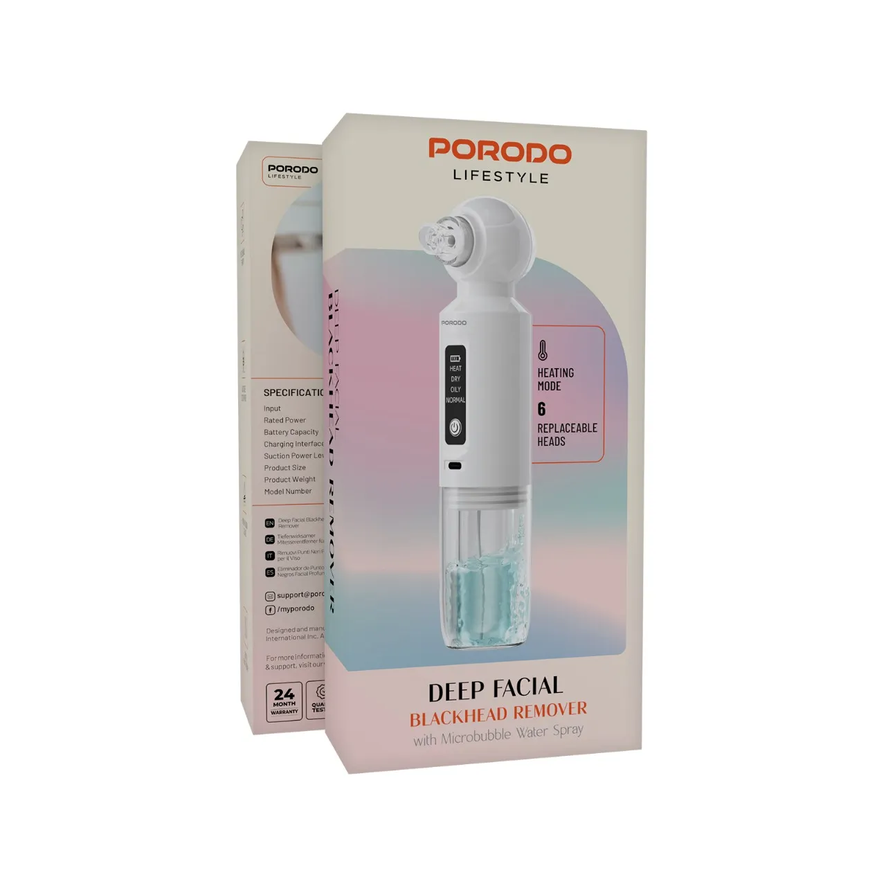 Porodo Lifestyle Deep Facial Blackhead Remover heating and suction