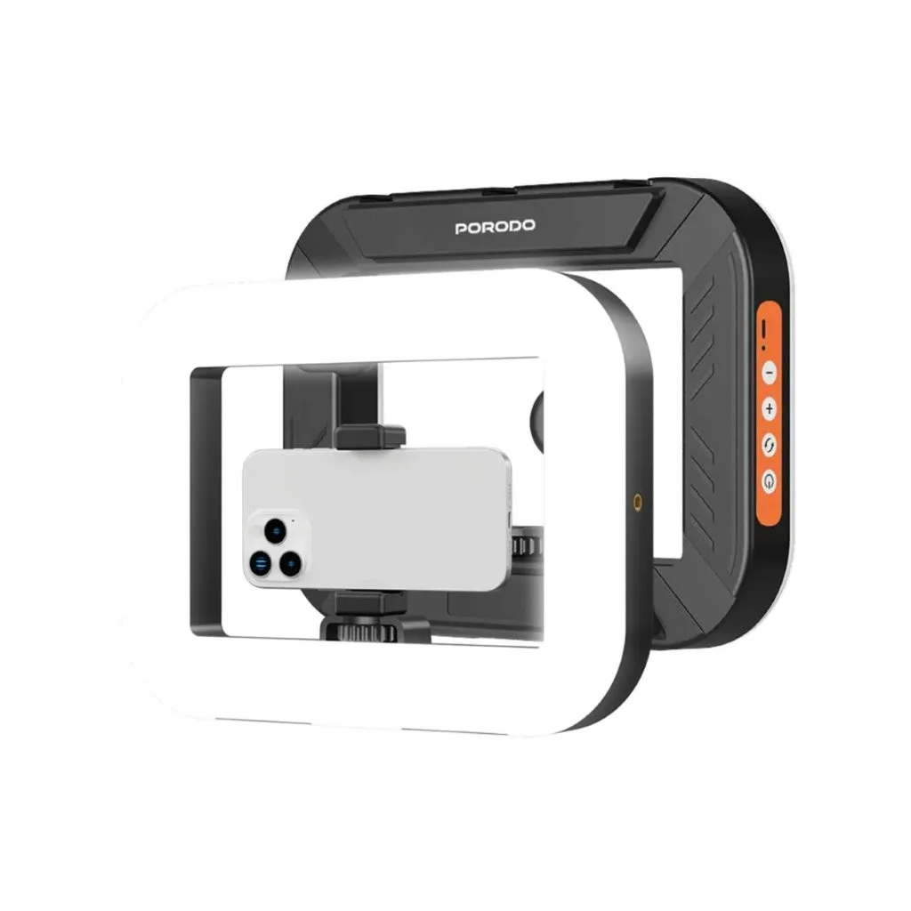 porodo-lifestyle-handheld-ring-grip (1) Porodo Lifestyle Handheld Ring Grip Camera & Phone Vlogging Light 240 LEDs