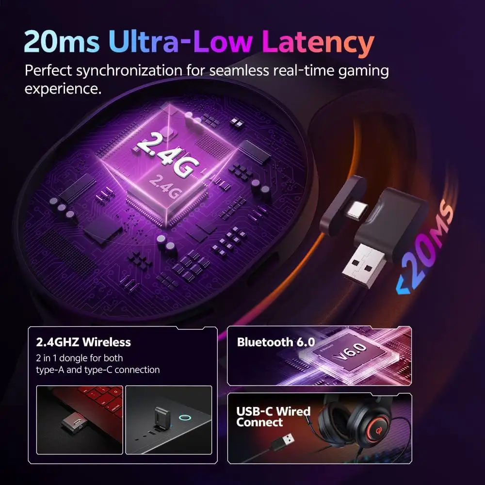 QCY Heroad V200 7.1 Virtual Headset for immersive gaming