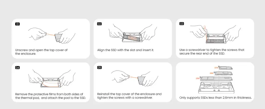 SHARGE Disk Plus M.2 2280 NVMe SSD Enclosure fast USB 3.2 Gen 2