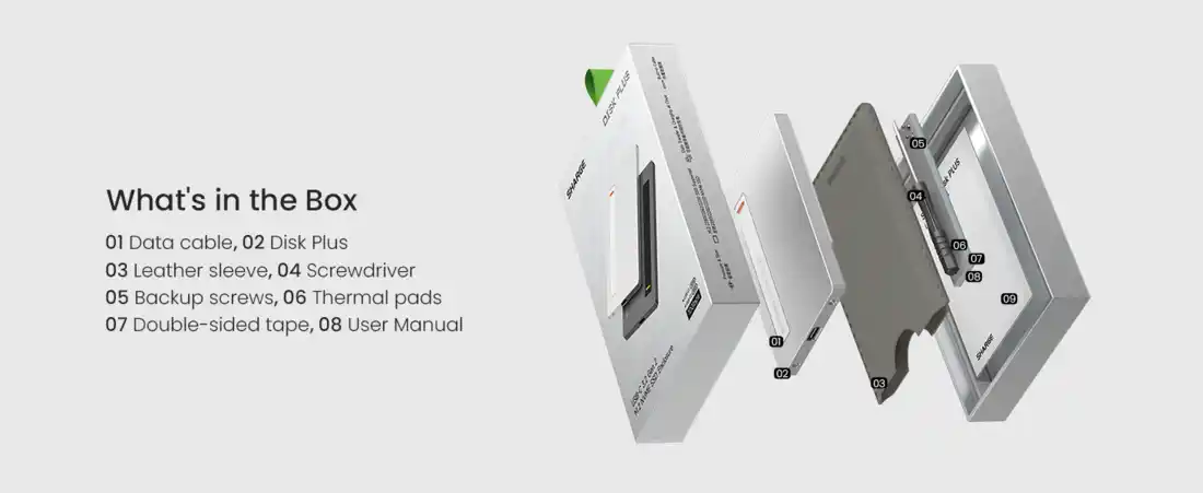 Sharge Disk Plus M.2 NVMe SSD Enclosure 4TB external storage solution