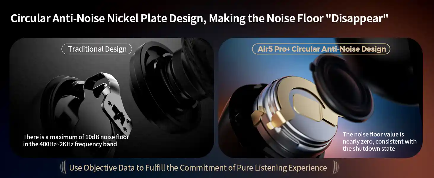 SoundPEATS Air5 Pro Plus earbuds with MEMS solid-state drivers