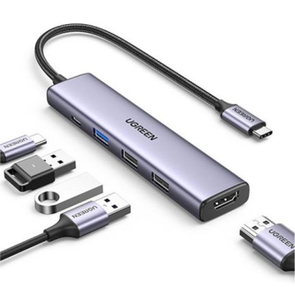 UGREEN Revodok CM478 5-in-1 USB-C Hub with 100W PD USB-C charging port and UGREEN Revodok 105 USB C Hub functionality
