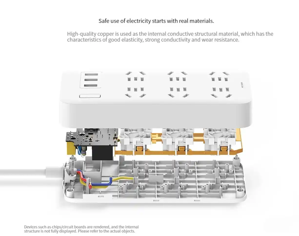 Xiaomi Mi Power Strip 6-Port USB power socket for home and office use