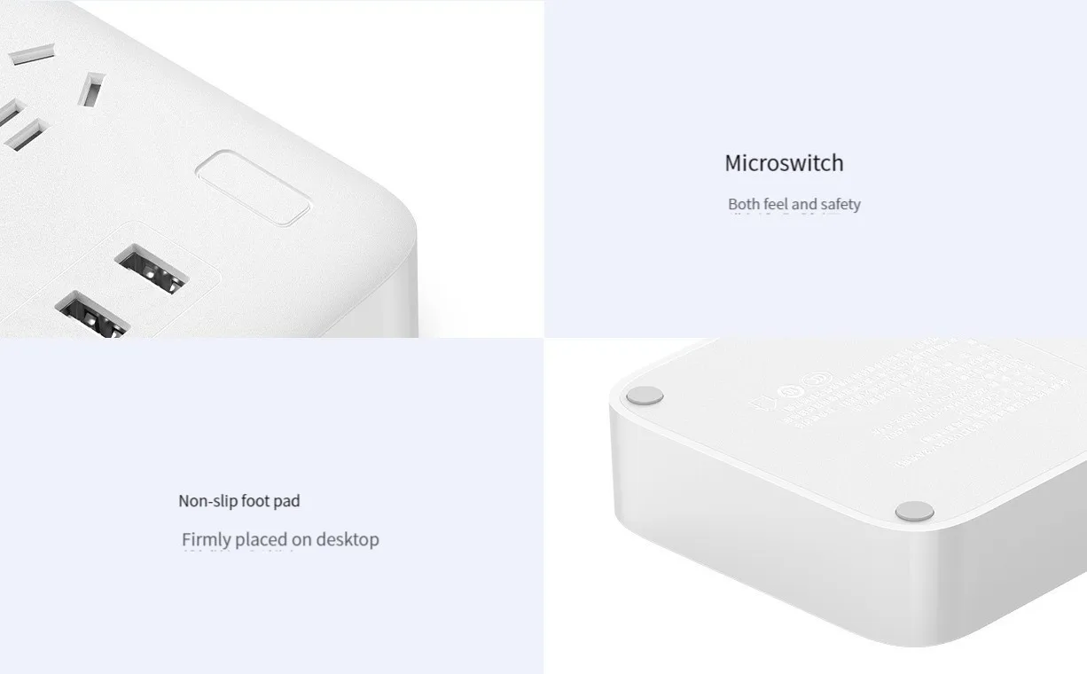Xiaomi Mi Power Strip 6-Port power adapter with multiple safety protection