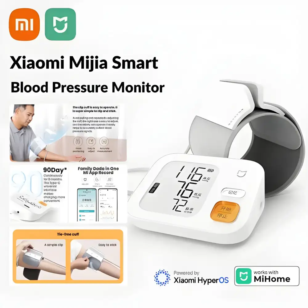 Xiaomi Mijia BPX1 upper arm blood pressure monitor with one-clip cuff