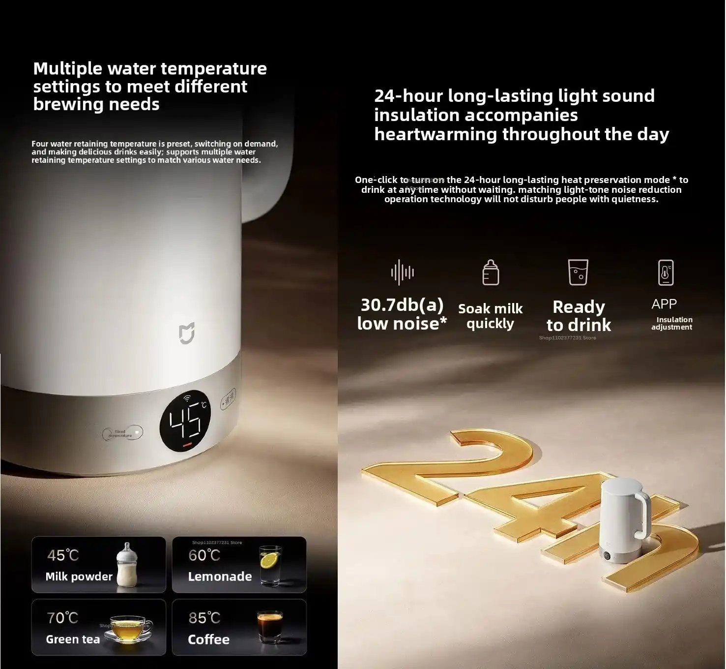 Xiaomi Constant Temperature Electric Kettle 3Pro precise temperature control via app