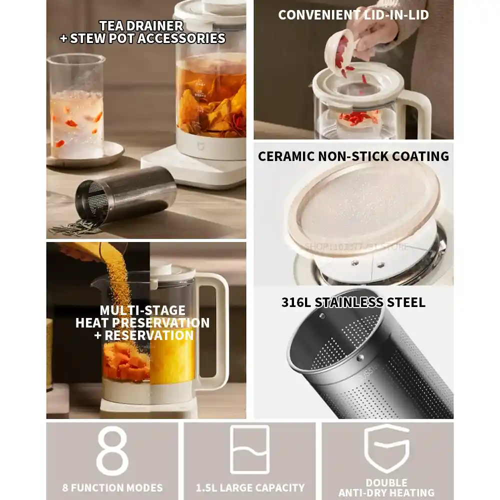 Xiaomi Health Kettle S2 borosilicate glass pot