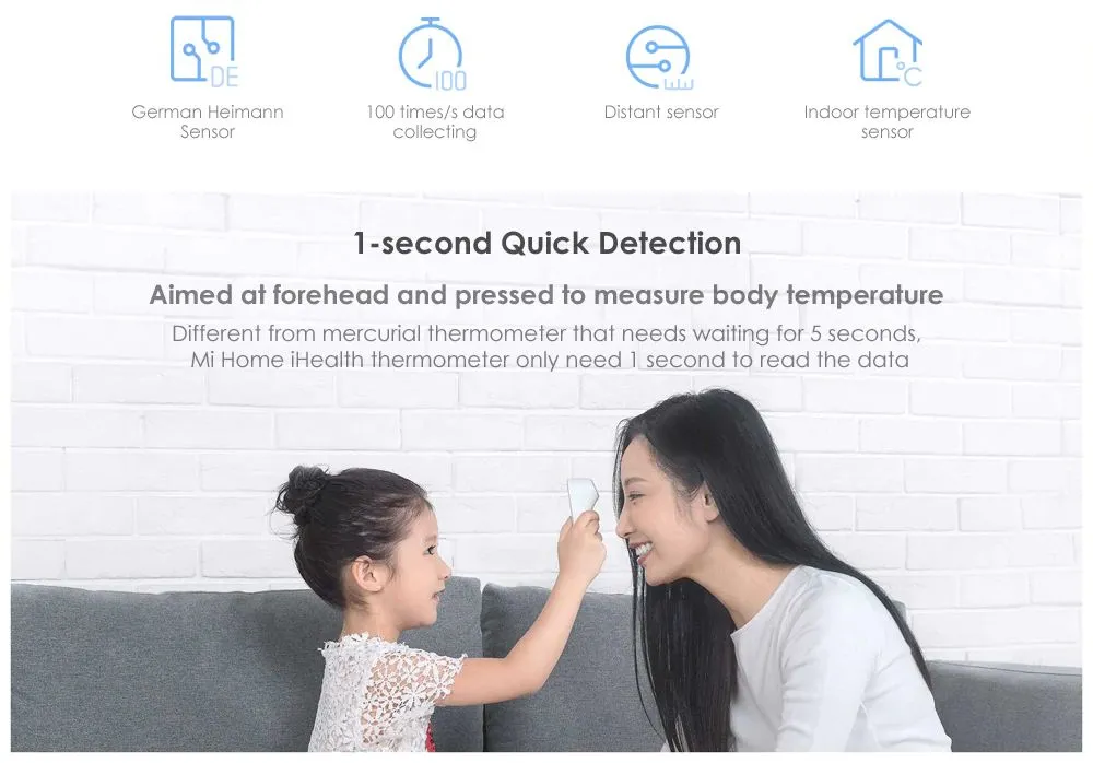 Xiaomi Mijia iHealth Digital Thermometer portable and battery-powered