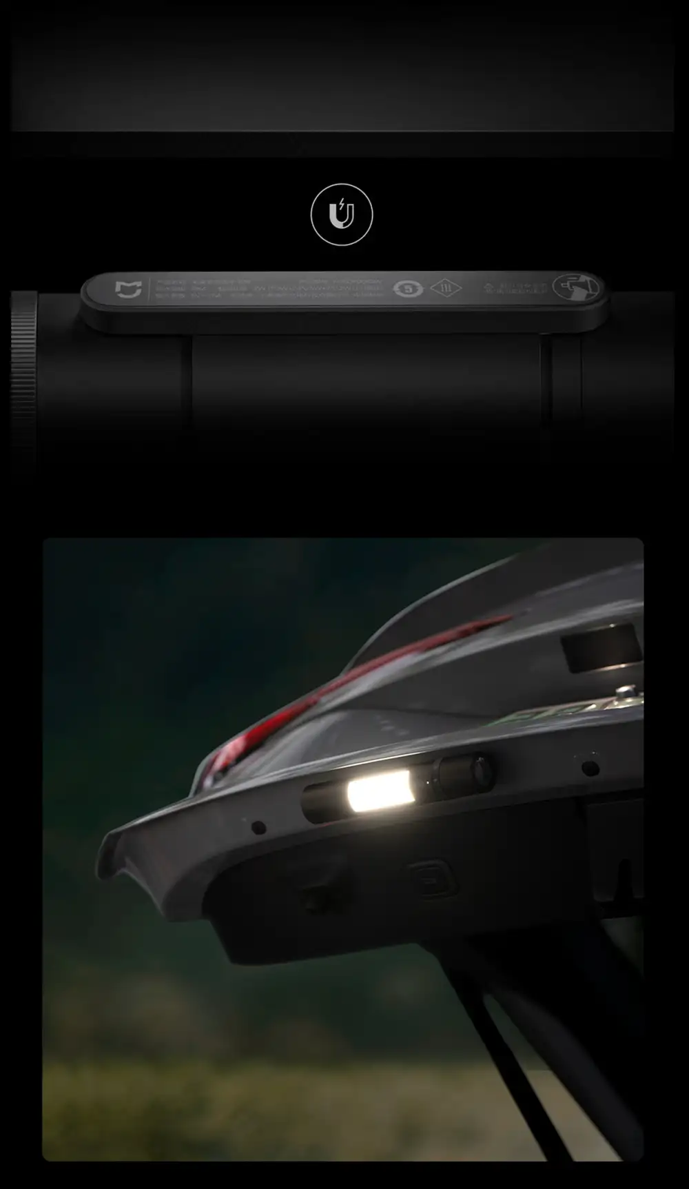 Xiaomi MJSDT001QW rechargeable flashlight with magnetic base for car emergency