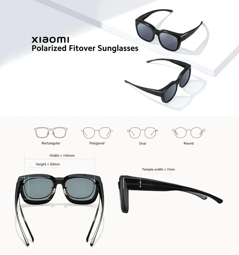 Xiaomi Mijia HD UV400 Polarized Sunglasses lightweight and comfortable design