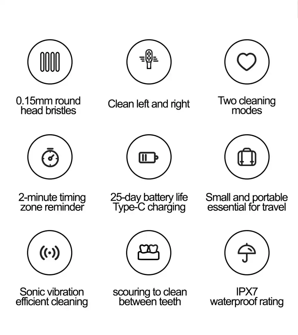 Mijia T200 Sonic Electric Toothbrush ultrasonic cleaning