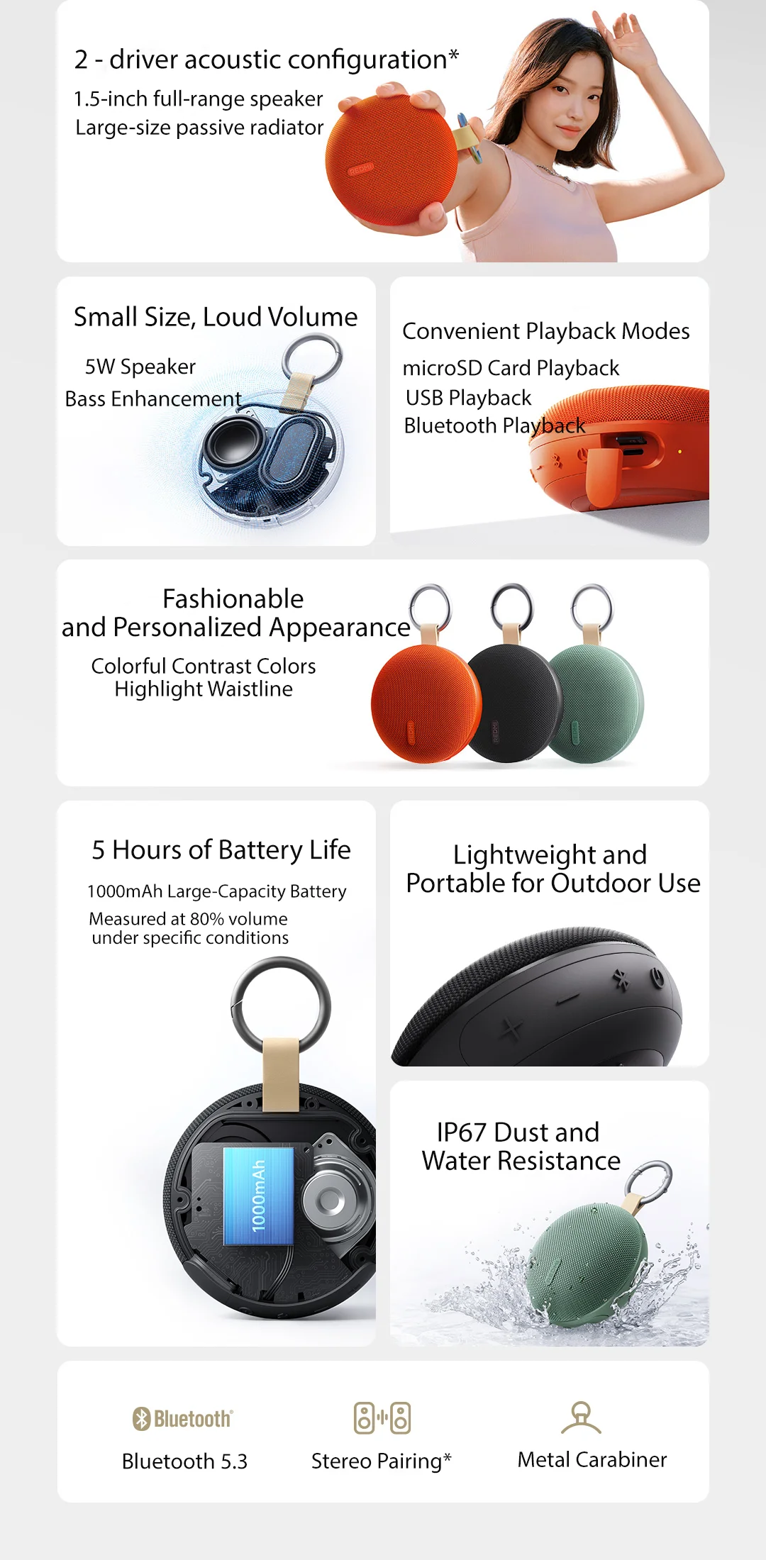 Xiaomi Redmi Bluetooth Speaker 2 portable waterproof speaker