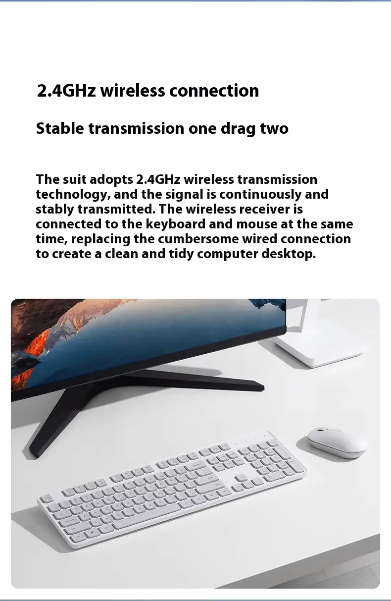 Xiaomi Wireless Keyboard Mouse Set 3 ergonomic keyboard with 6-degree tilt