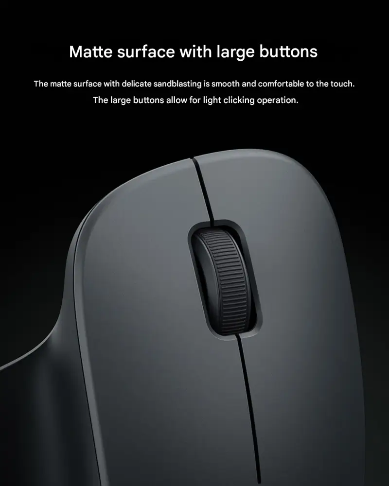 Xiaomi Wireless Mouse Comfort Edition ergonomic design for office use
