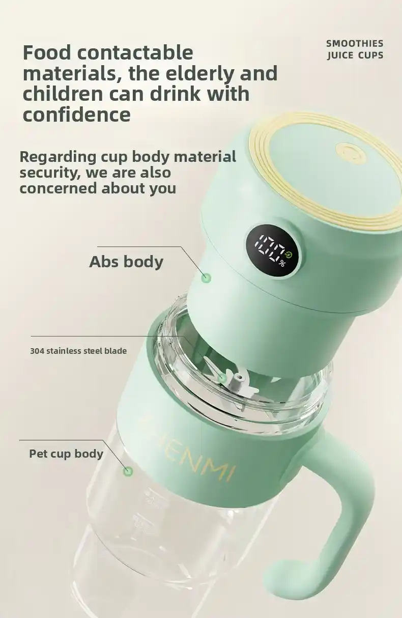 Zhenmi ZMGZ-J25 Large Capacity Portable Juicer with 500ml cup