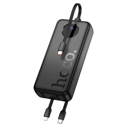 Hoco J132A 20000mAh power bank with 22.5W fast charging and built in cables
