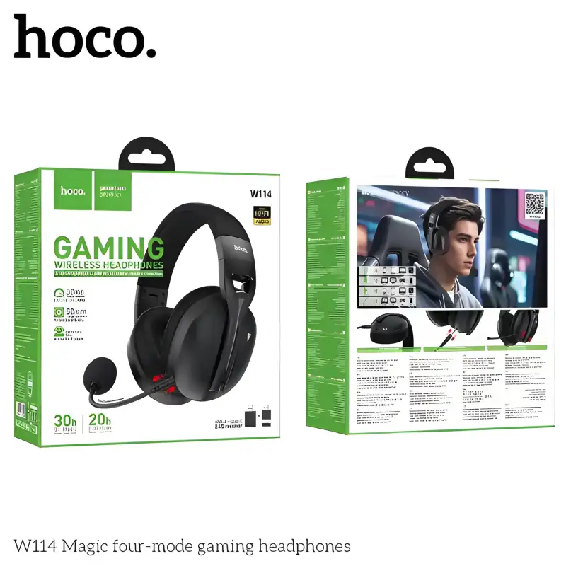 Hoco Four Mode Gaming Headphones W114 for PUBG and Free Fire gaming