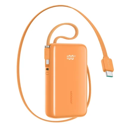 JOYROOM JR-PR2 portable 10000mAh mini power bank with dual retractable Type-C cables
