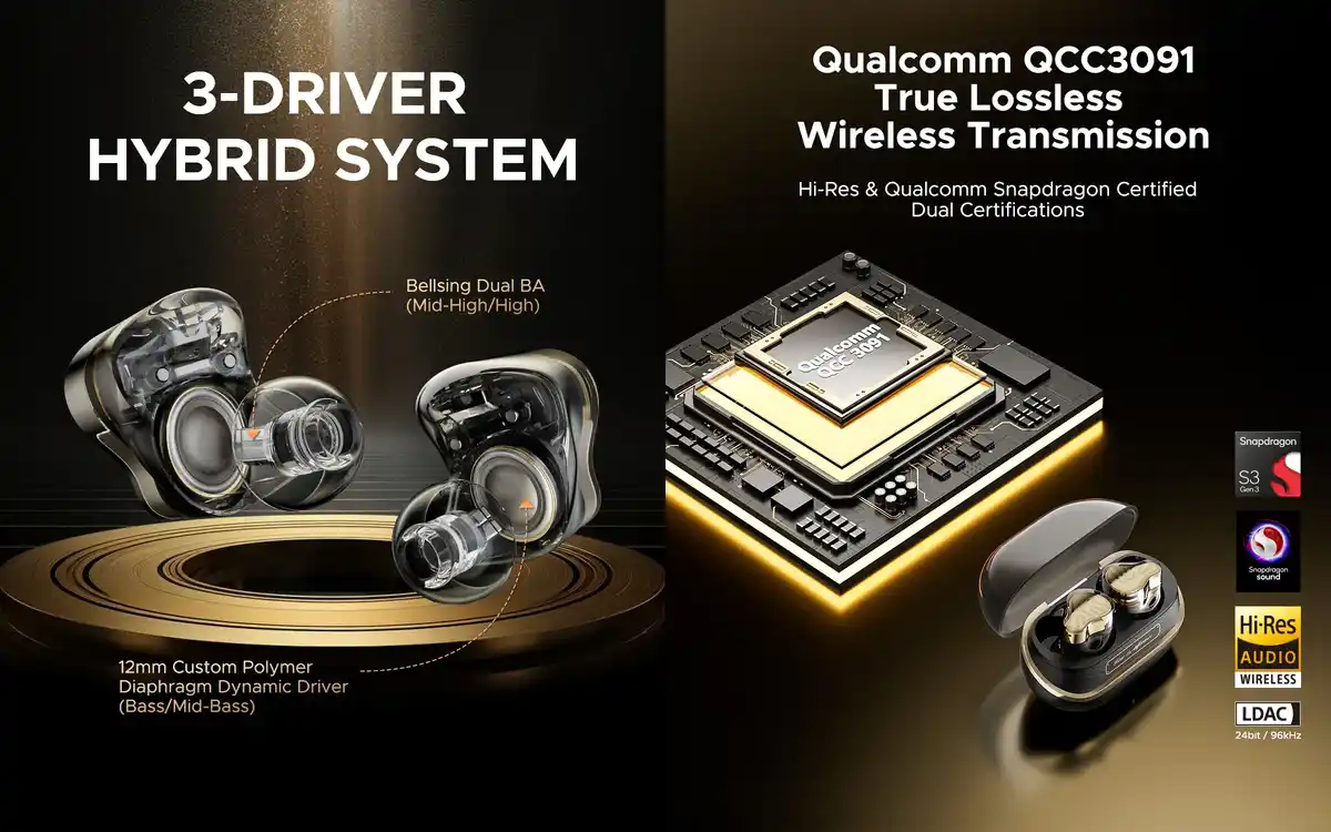 SoundPEATS H3 ANC earbuds for clear calls and music