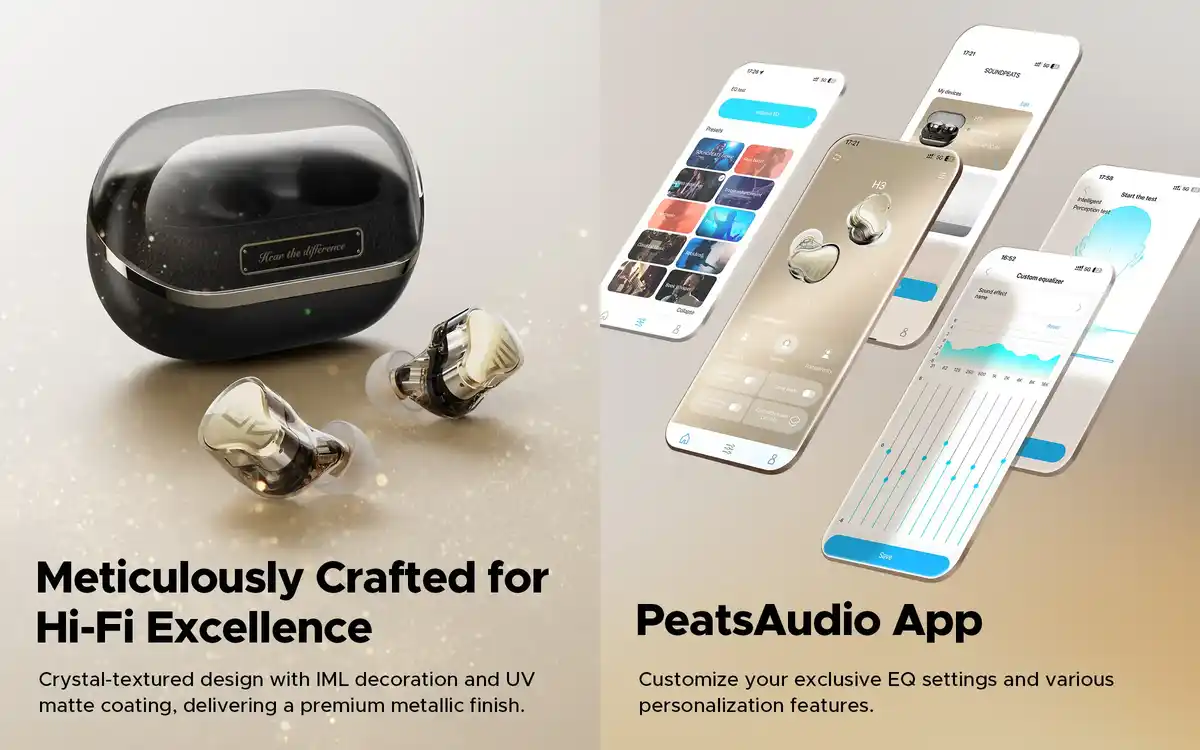 SoundPEATS H3 Hi-Fi wireless earbuds for Android and iPhone