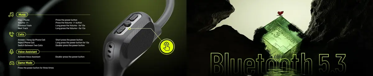 SoundPEATS Open-ear RunFree Lite2 headphones with air conduction technology