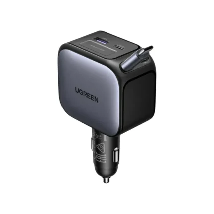 UGREEN EC604 145W Retractable Car Charger in car charging laptop smartphone tablet