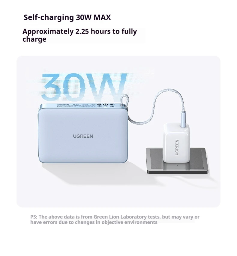 UGREEN Magnetic Energy Bank 2-in-1 Power Bank 10000mAh with wired and wireless charging support