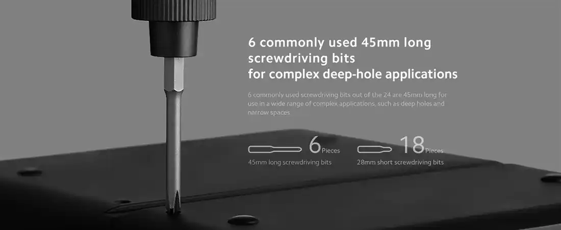 Xiaomi Electric Precision Screwdriver kit with 24 S2 steel bits