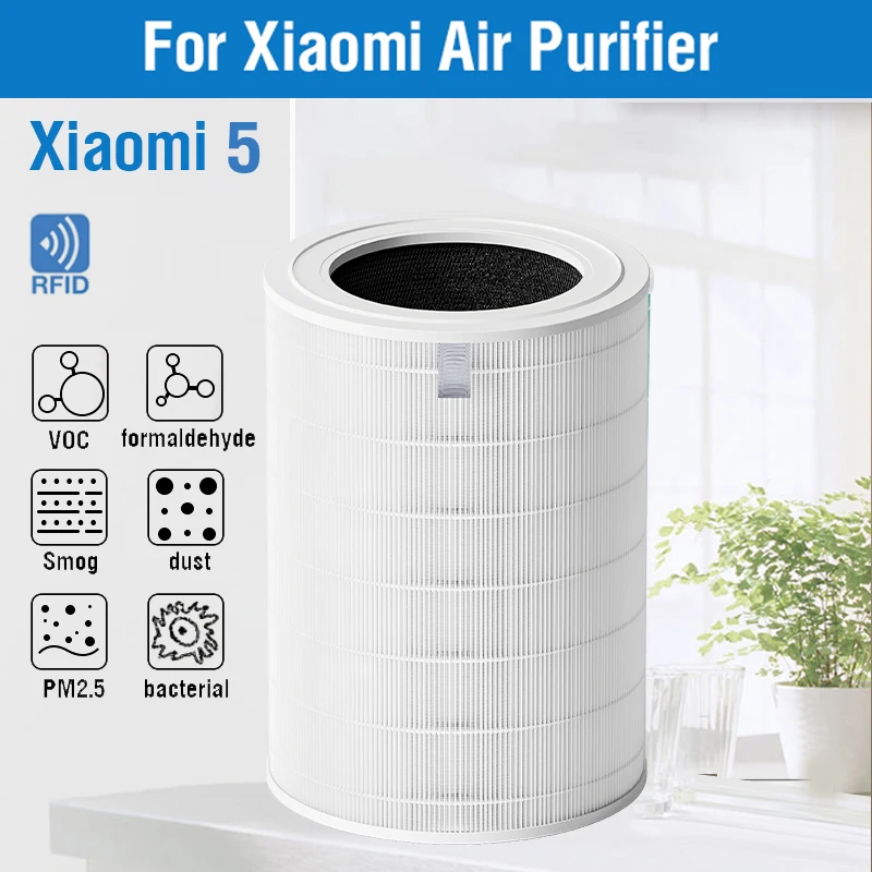 Mi Air Purifier 5 Filters for dust smoke and allergen removal