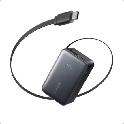 Anker Nano Power Bank (10K, 45W, Built-In Retractable USB-C Cable) clutter-free charging on the go