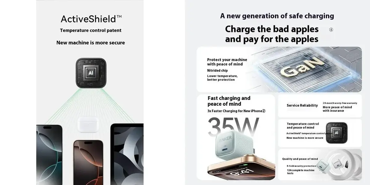 Anker A2339 Nano 35W GaN Fast Charger high-efficiency PD charger for smartphones and tablets