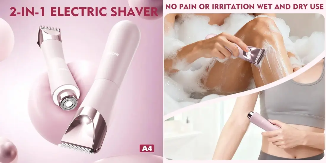 ENCHEN 2-in-1 Women Electric Shaver A4 with ceramic blade for sensitive skin and intimate area use