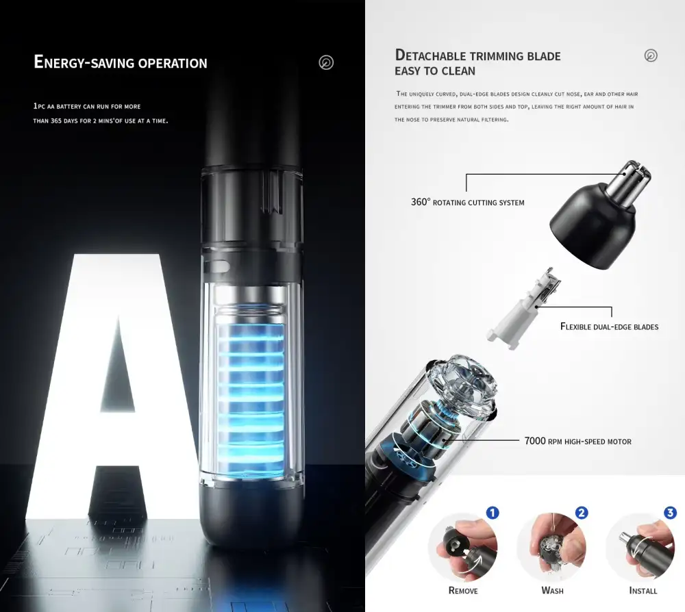 ENCHEN EN005/N3 Nose & Ear Hair Trimmer portable grooming tool for men in Bangladesh