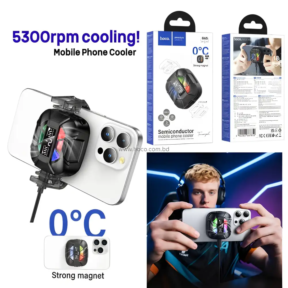 Hoco Triumph Phone Cooler GA5 portable low noise smartphone cooling accessory