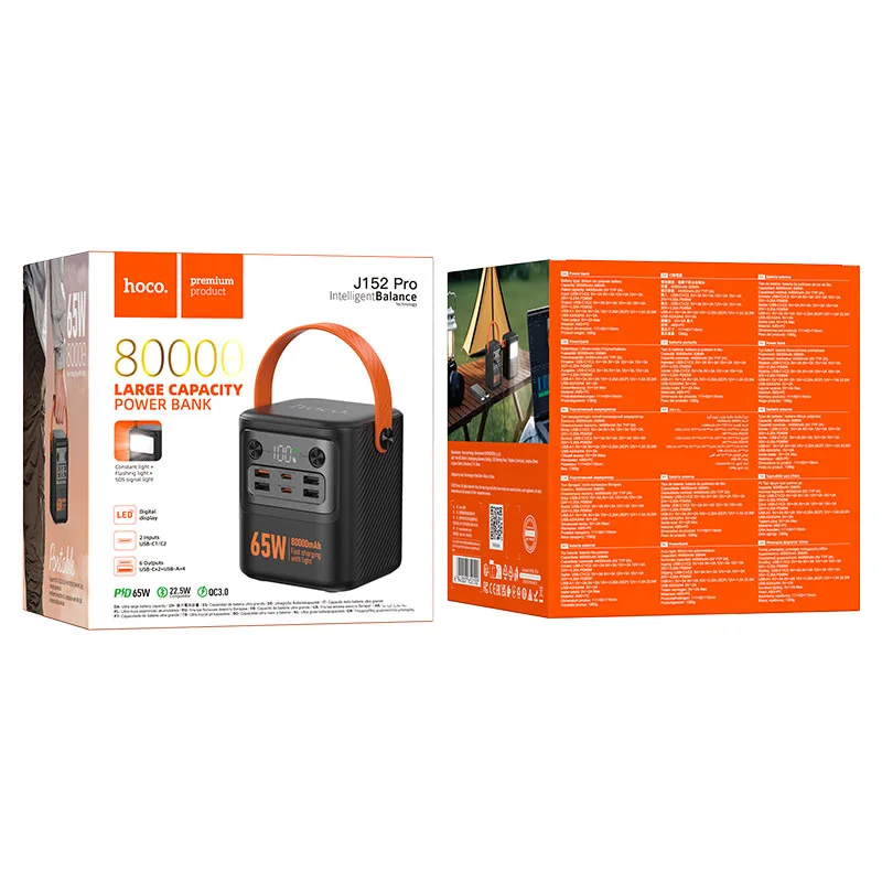 Affordable Hoco 65W Tough 80000mAh Power Bank J152 Pro for fast charging