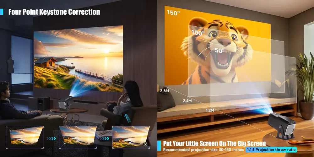 Magcubic Mini Smart Projector HY320 with built-in Bluetooth speaker