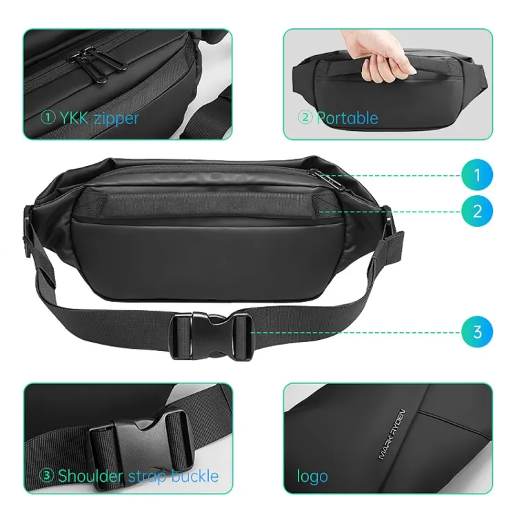Mark Ryden UrbanStride MR7786D stylish single-shoulder backpack with shock-absorbable tablet compartment and zippered pockets