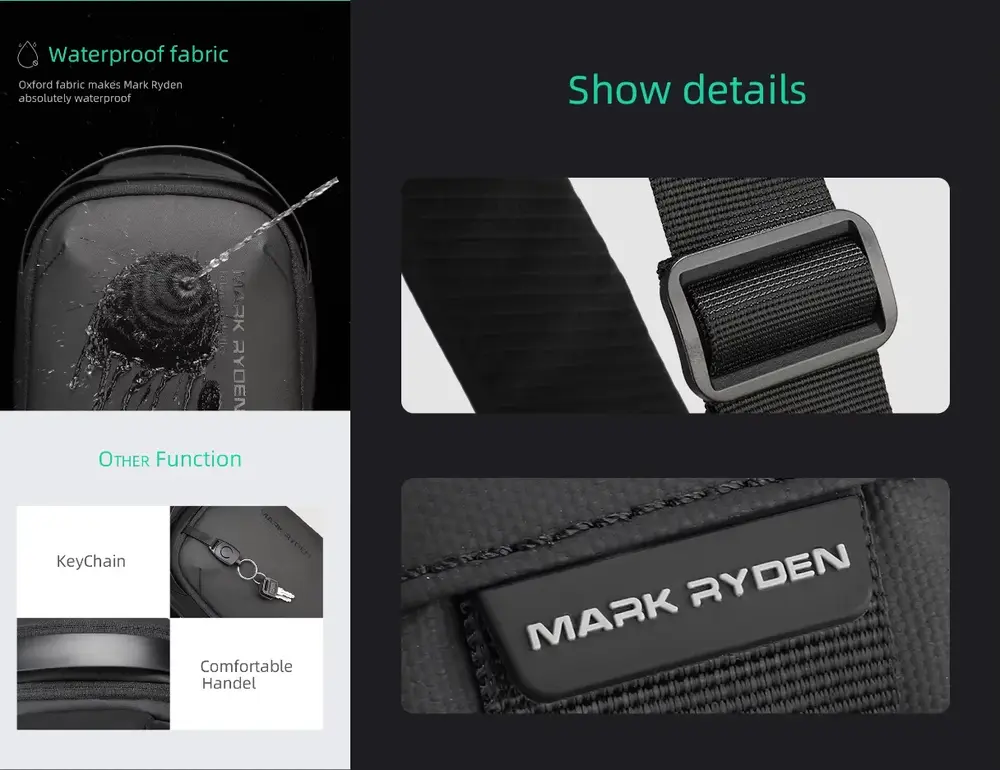 Mark Ryden MR7918 water-resistant sling backpack ideal for commuting, travel, and school in Bangladesh