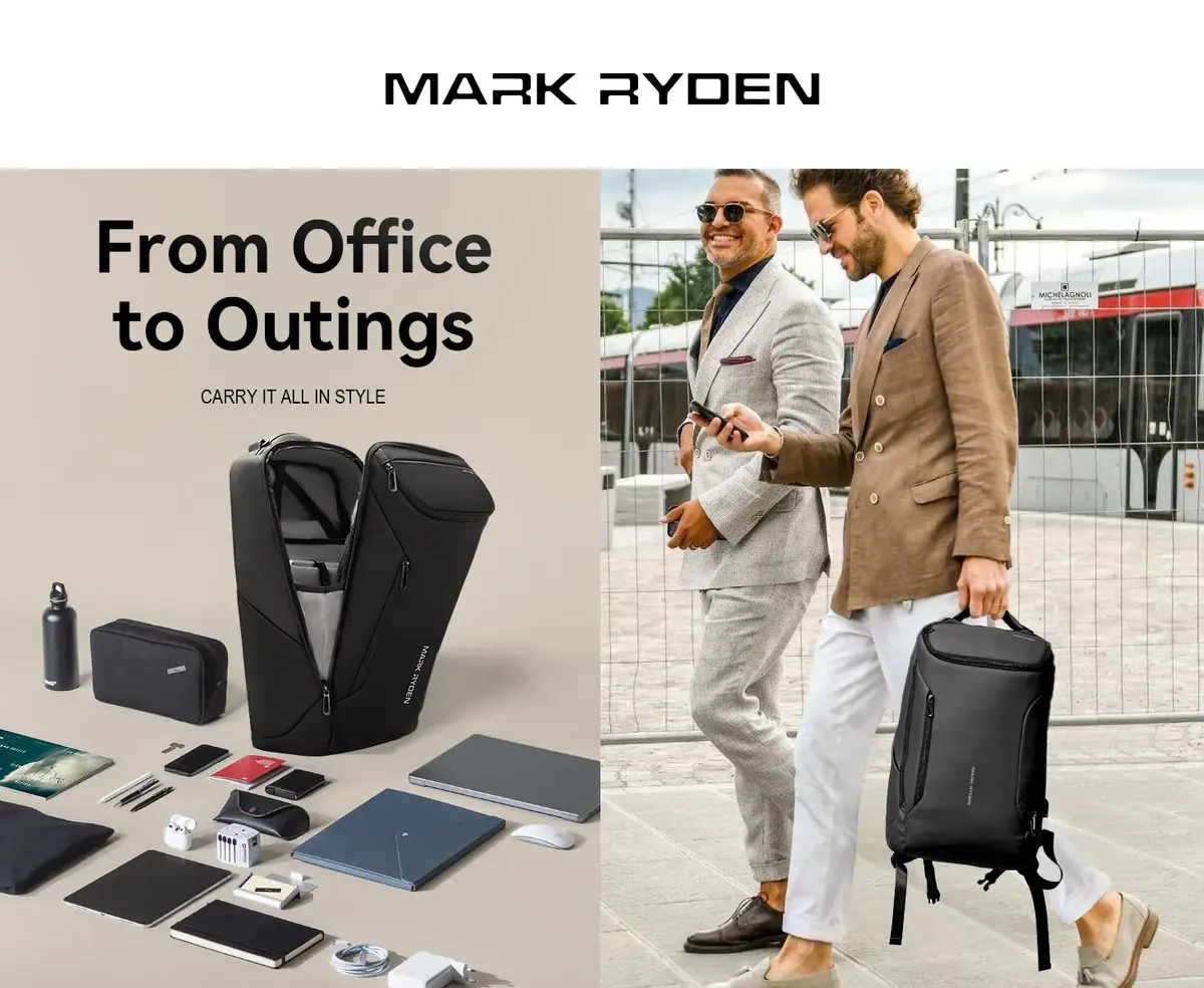 Mark Ryden MR9031YSJ-00 WaterProof 3 Pockets Business Laptop Backpack for office and travel use